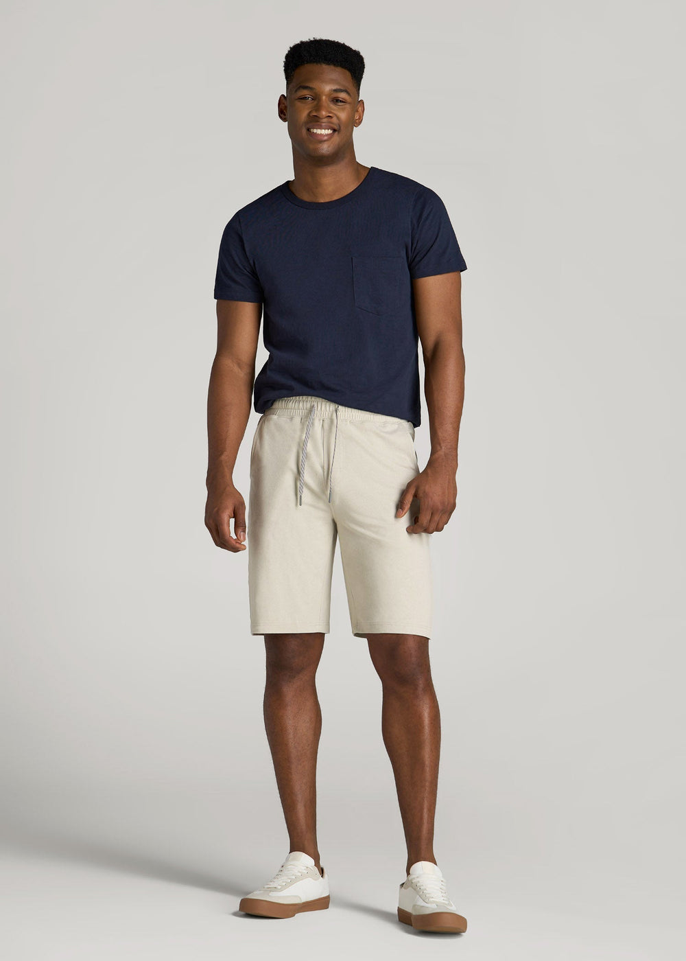 American Tall Outlet | Weekender Stretch Lounge Shorts for Tall Men in Stone Heather