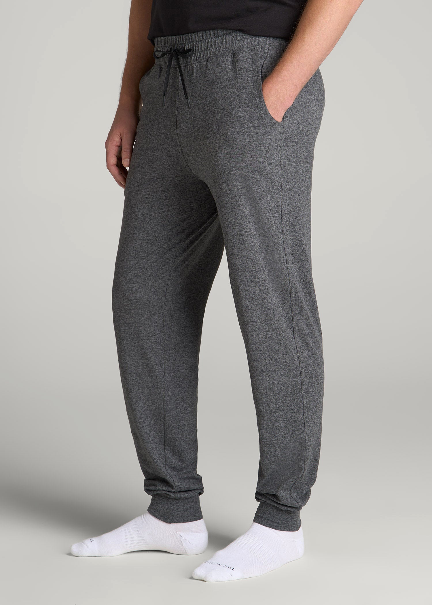American Tall Online Shop | Weekender Stretch Lounge Joggers for Tall Men in Charcoal Mix