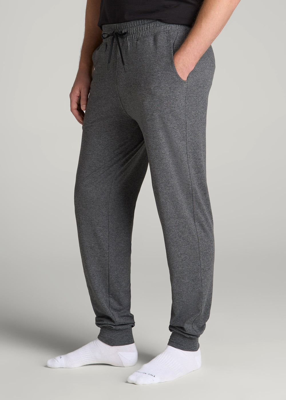 American Tall Online Shop | Weekender Stretch Lounge Joggers for Tall Men in Charcoal Mix