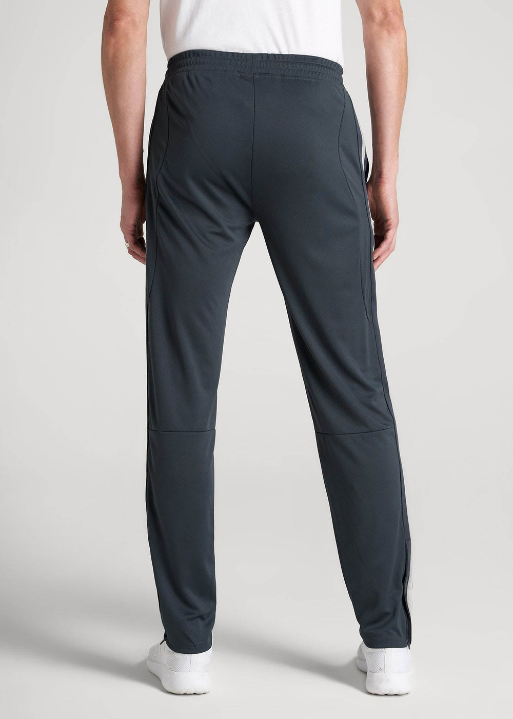 American Tall Discount | Athletic Stripe Pants for Tall Men in Storm Grey Stripe