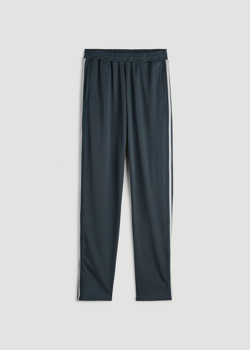 American Tall Discount | Athletic Stripe Pants for Tall Men in Storm Grey Stripe