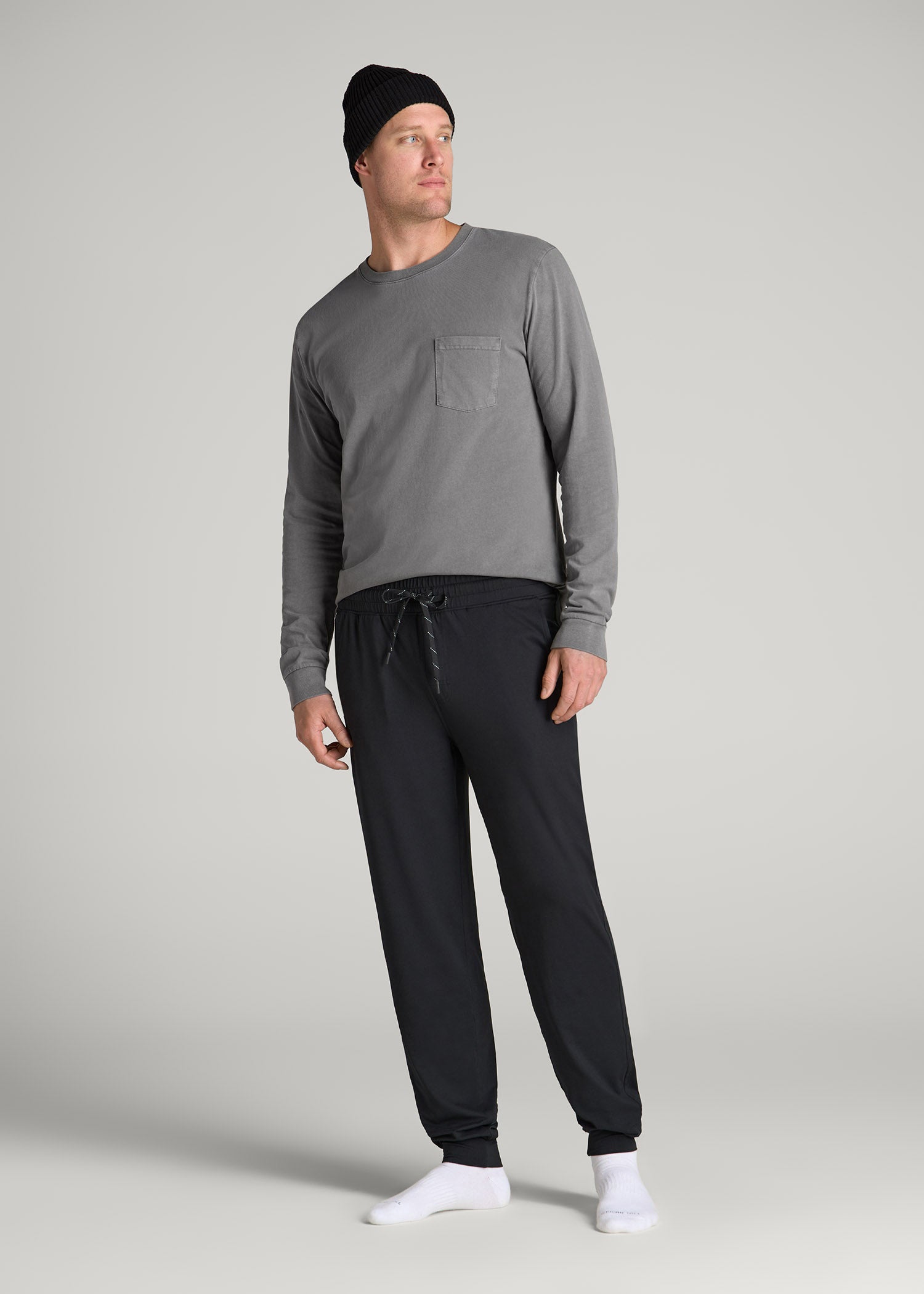 American Tall Online | Weekender Stretch Lounge Joggers for Tall Men in Black
