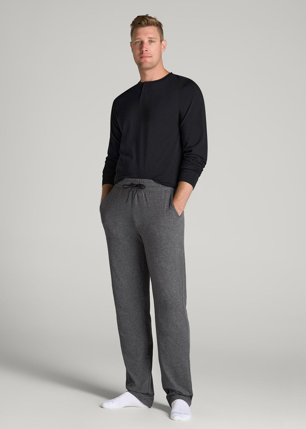 American Tall Outlet | Weekender Stretch Lounge Pants for Tall Men in Charcoal Mix