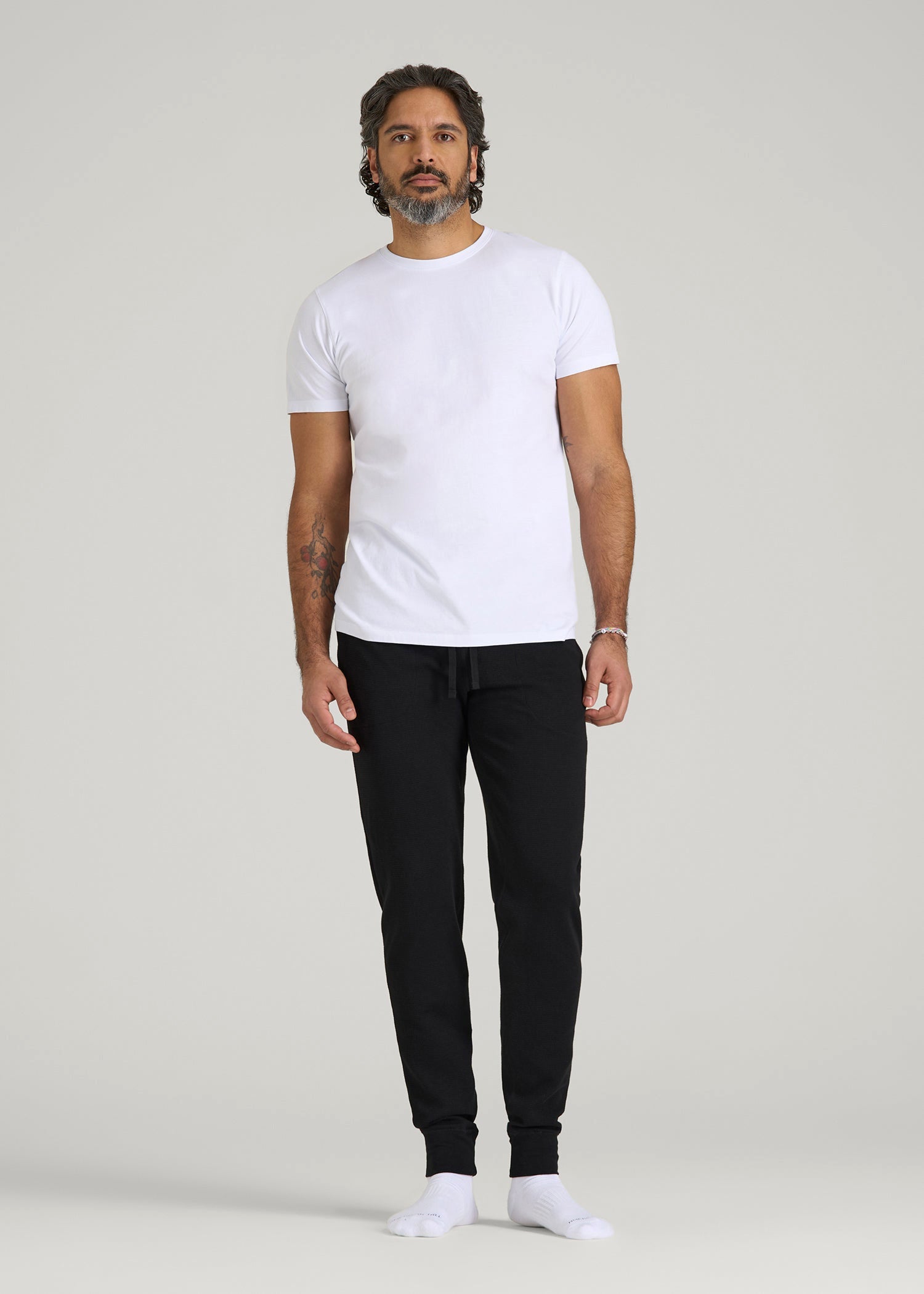 American Tall For Sale | Waffle-Knit Lounge Jogger for Tall Men in Black