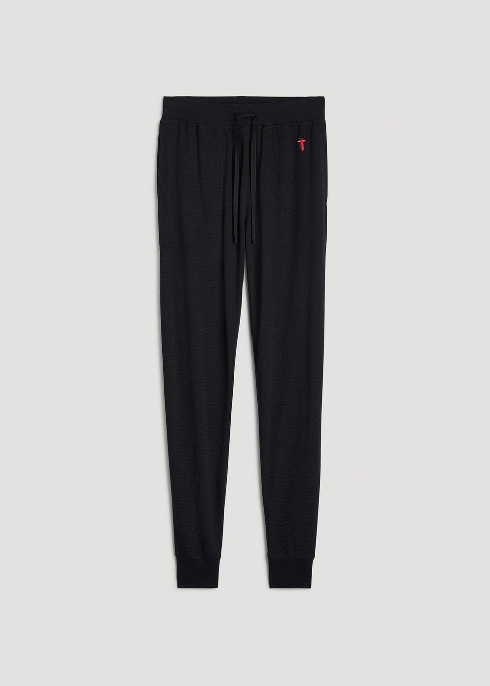 American Tall For Sale | Waffle-Knit Lounge Jogger for Tall Men in Black