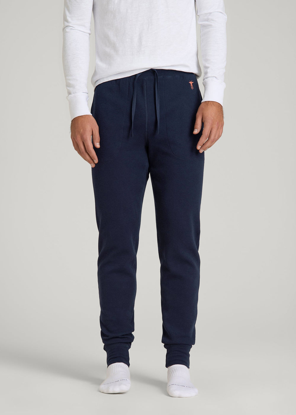 American Tall Online Shop | Waffle-Knit Lounge Jogger for Tall Men in Patriot Blue