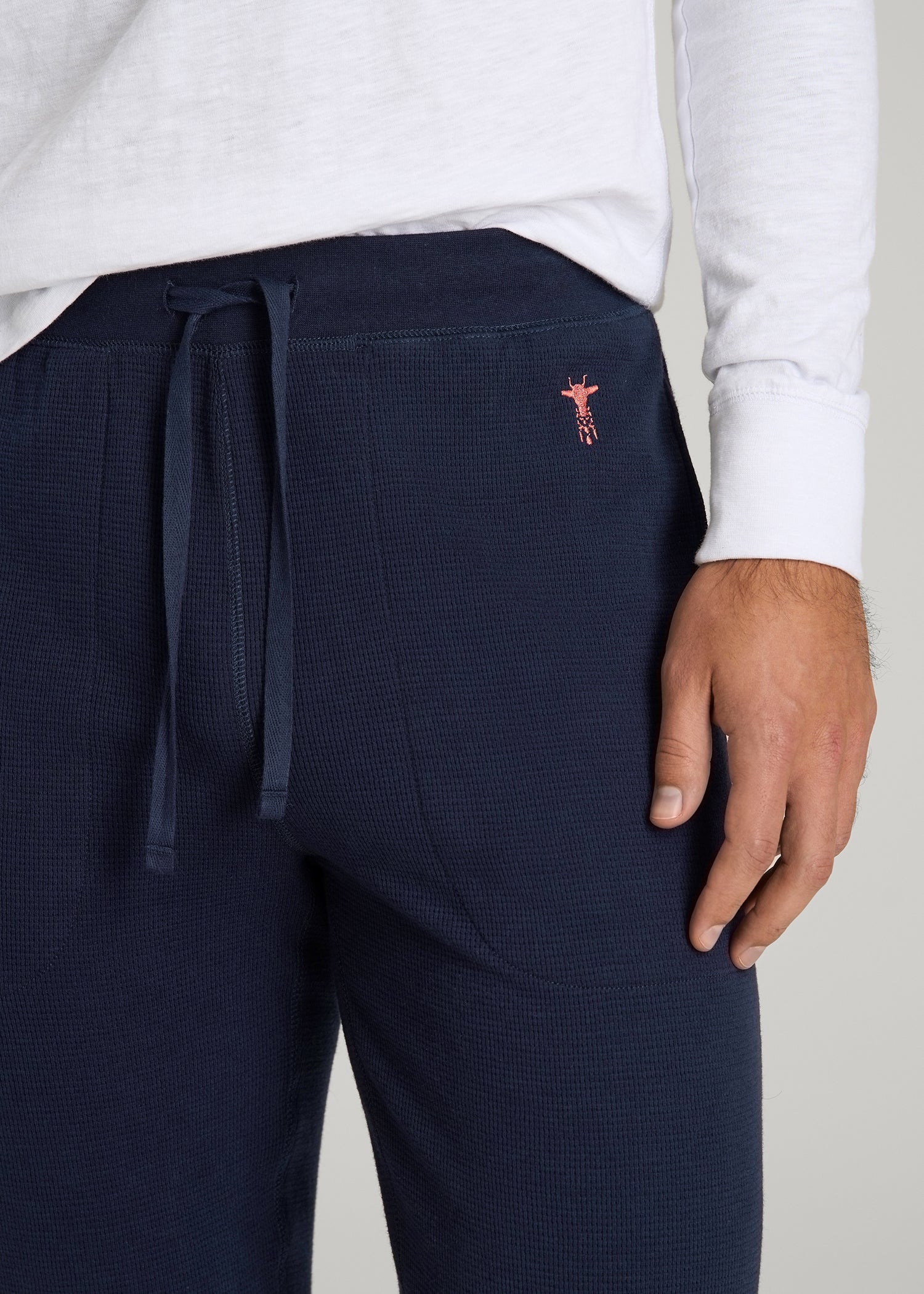 American Tall Online Shop | Waffle-Knit Lounge Jogger for Tall Men in Patriot Blue