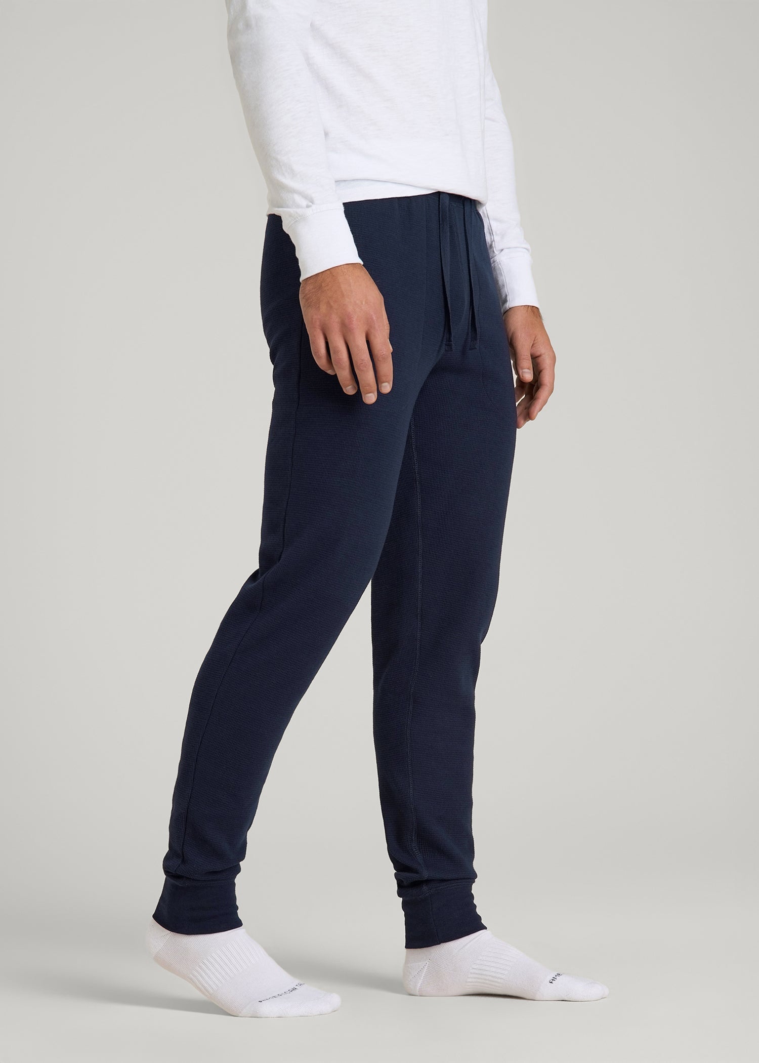 American Tall Online Shop | Waffle-Knit Lounge Jogger for Tall Men in Patriot Blue