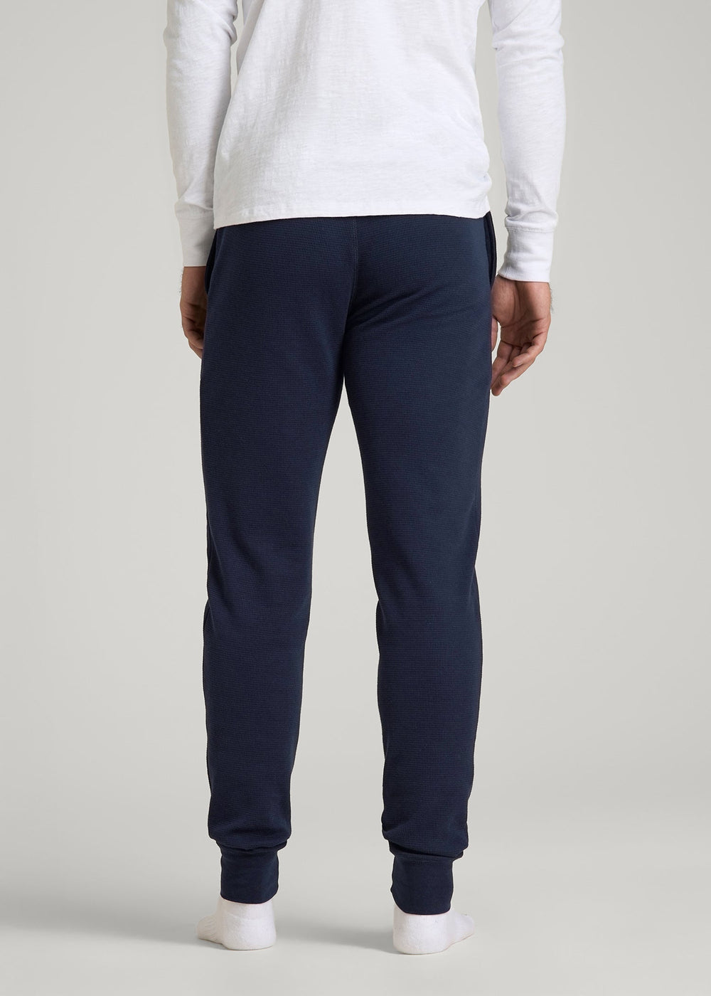 American Tall Online Shop | Waffle-Knit Lounge Jogger for Tall Men in Patriot Blue