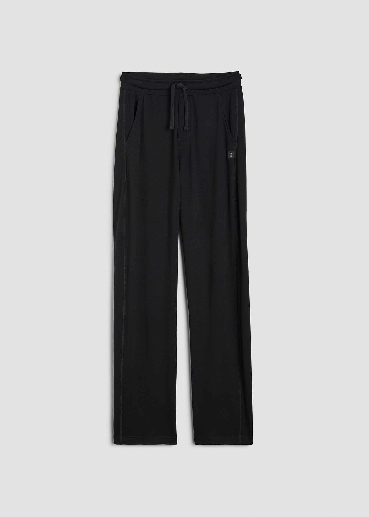 American Tall Discount | Open-Bottom Pajama Pants for Tall Men in Black