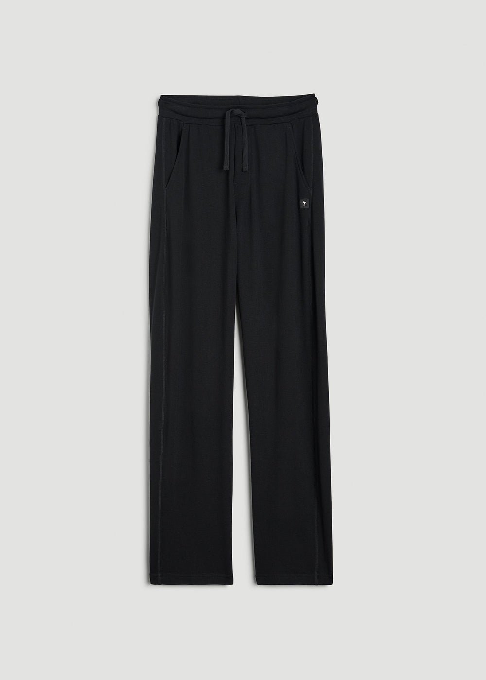 American Tall Discount | Open-Bottom Pajama Pants for Tall Men in Black