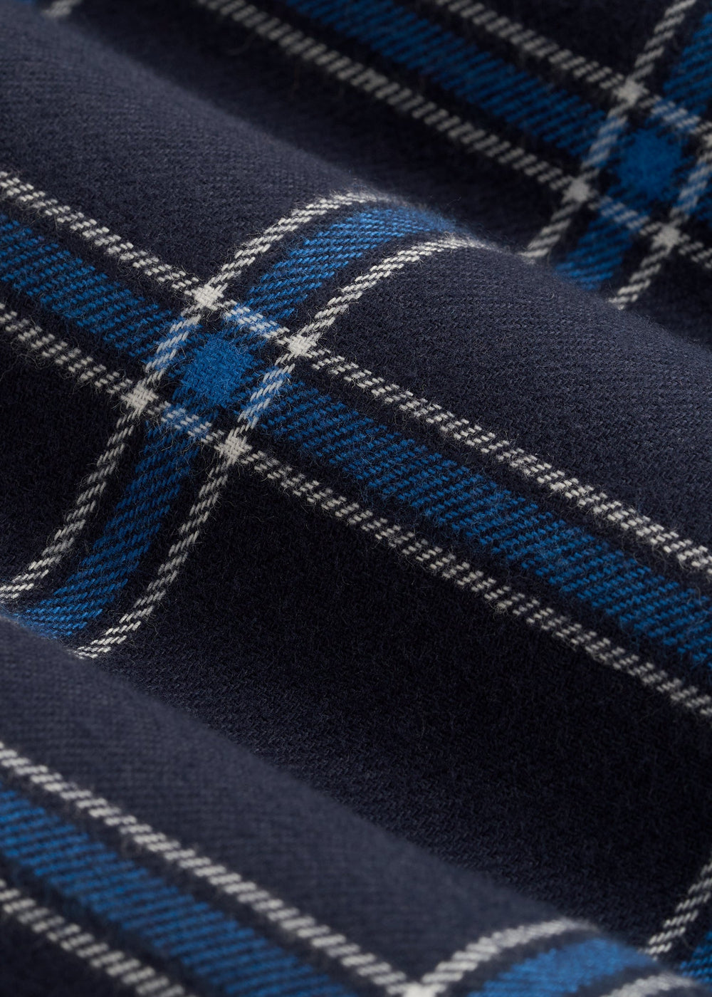 American Tall Sale | Flannel Pajama Pants for Tall Men in Navy and Blue Windowpane