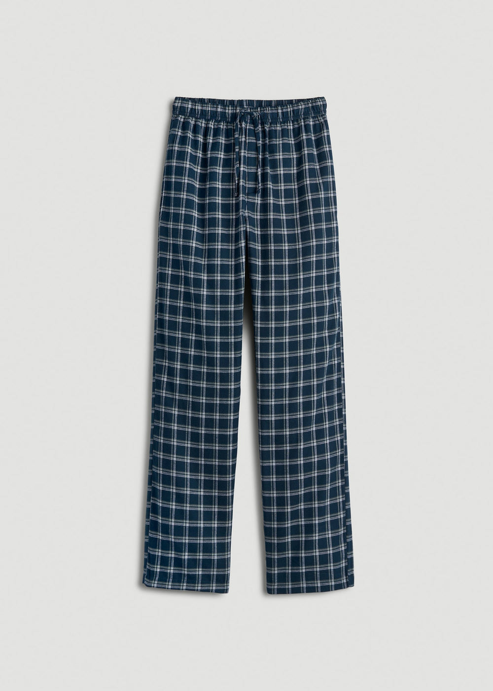 American Tall For Sale | Flannel Pajama Pants for Tall Men in Navy Windowpane