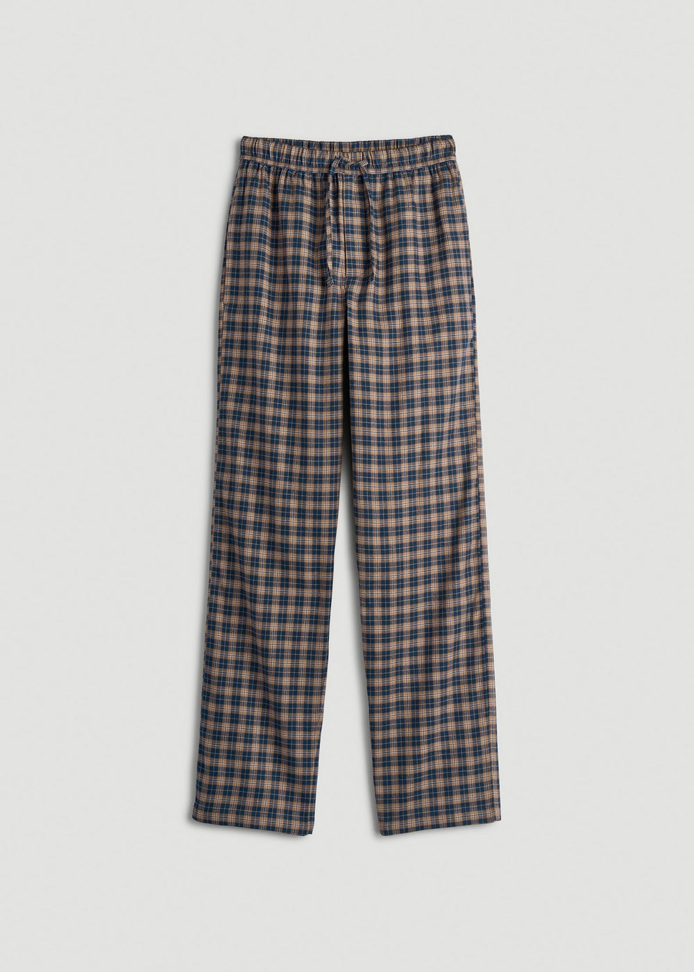 American Tall Online Shop | Flannel Pajama Pants for Tall Men in Navy and Woodsmoke Check