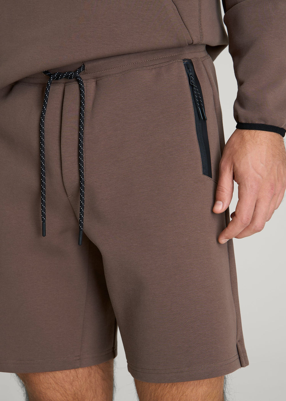 American Tall For Sale | Tech Motion Fleece Shorts for Tall Men in Coffee Quartz