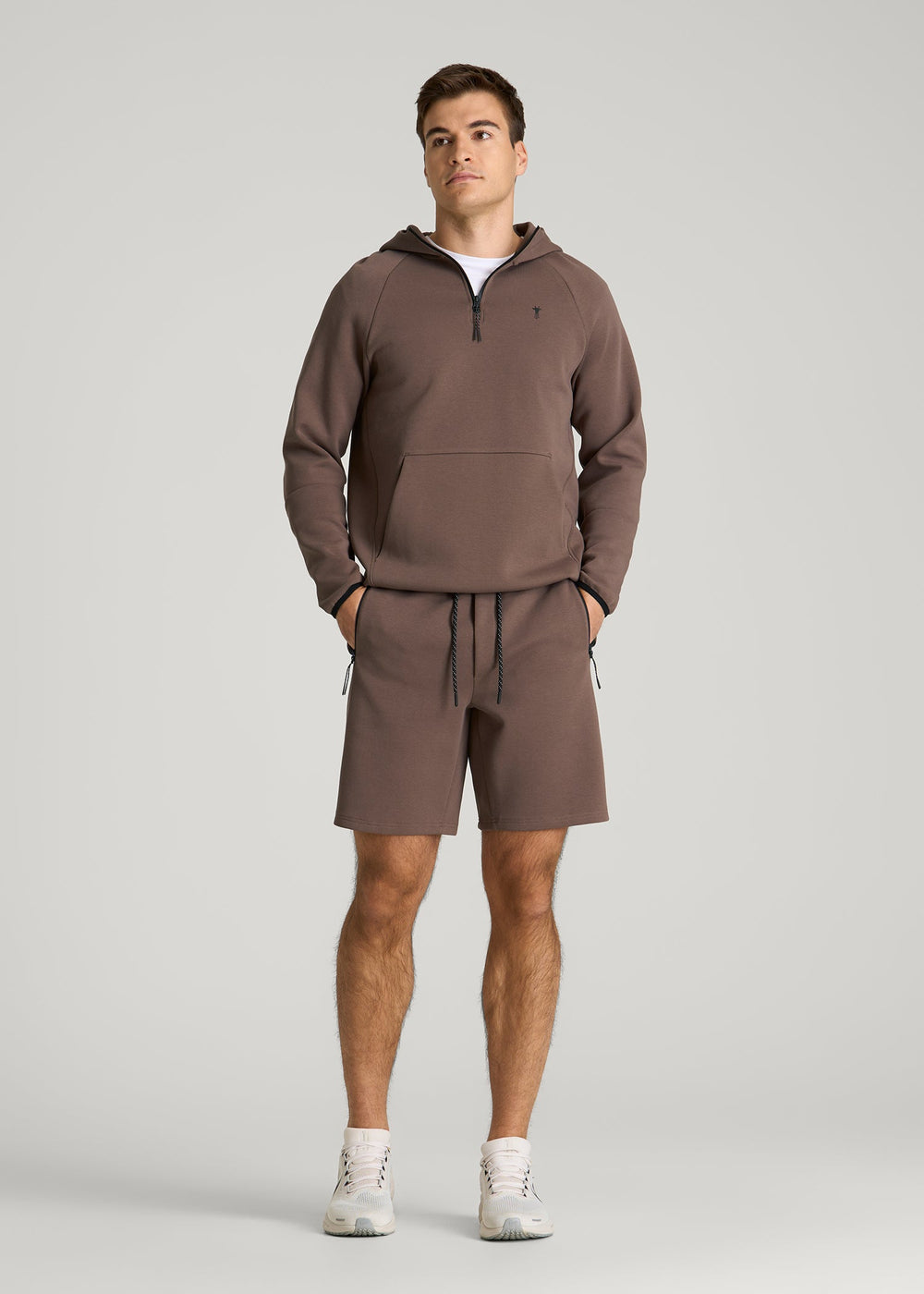 American Tall For Sale | Tech Motion Fleece Shorts for Tall Men in Coffee Quartz