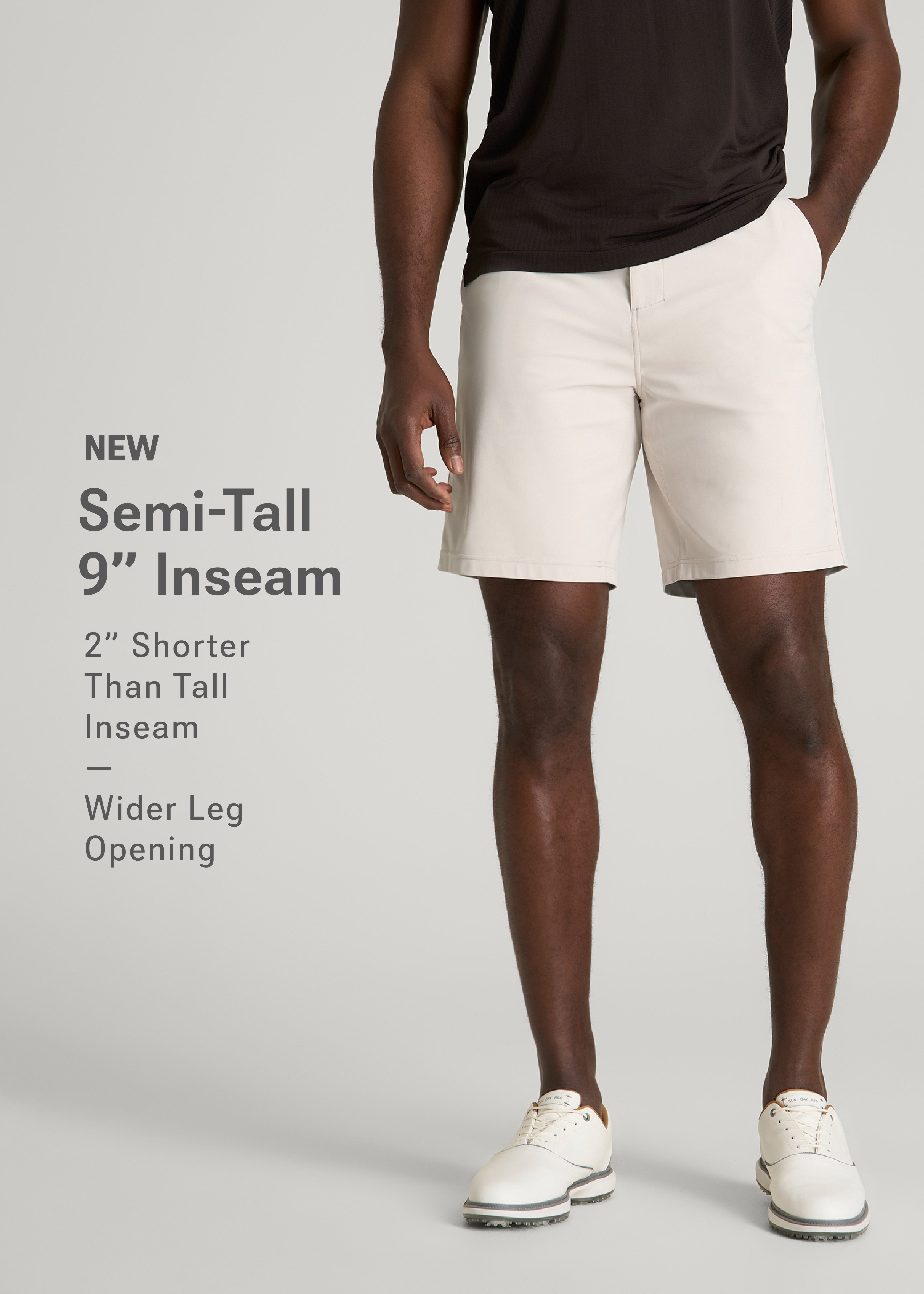 American Tall Online | Traveler Chino Short 2.0 for Tall Men in Drywall Tan