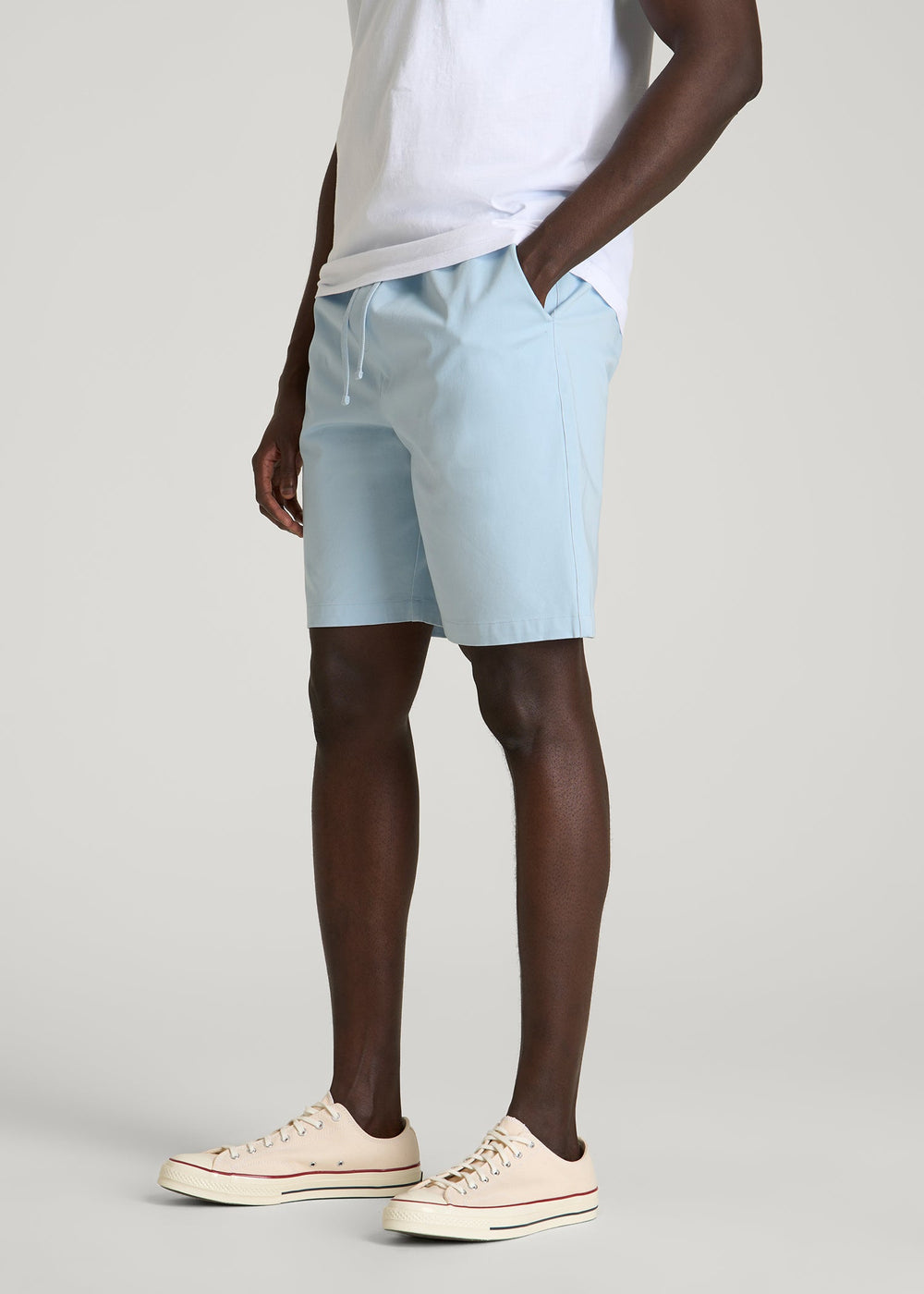 American Tall For Sale | Stretch Commuter Pull-on Short for Tall Men in Ice Blue