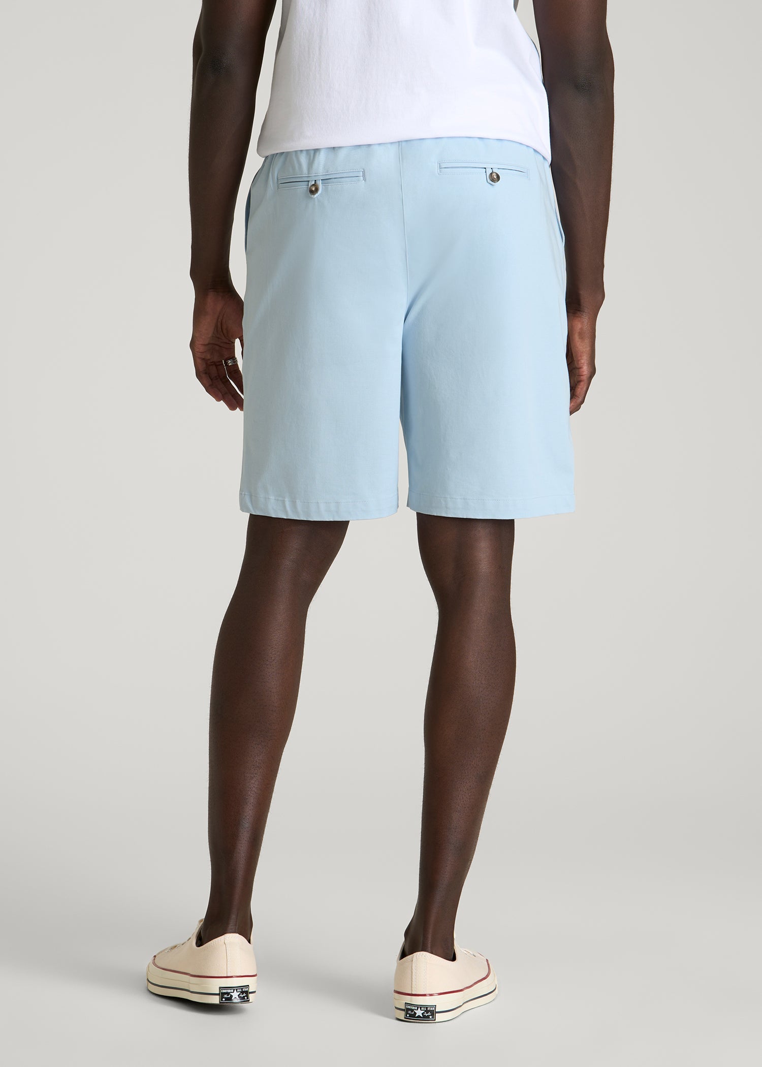 American Tall For Sale | Stretch Commuter Pull-on Short for Tall Men in Ice Blue