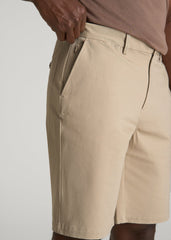 American Tall Discount | Stretch Commuter Chino Short for Tall Men in Warm Taupe