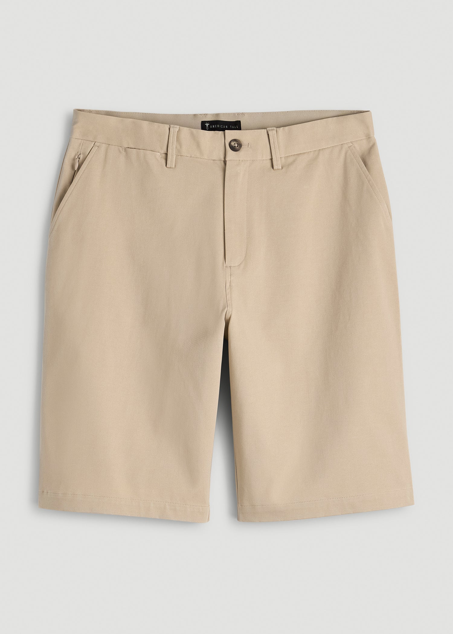 American Tall Discount | Stretch Commuter Chino Short for Tall Men in Warm Taupe