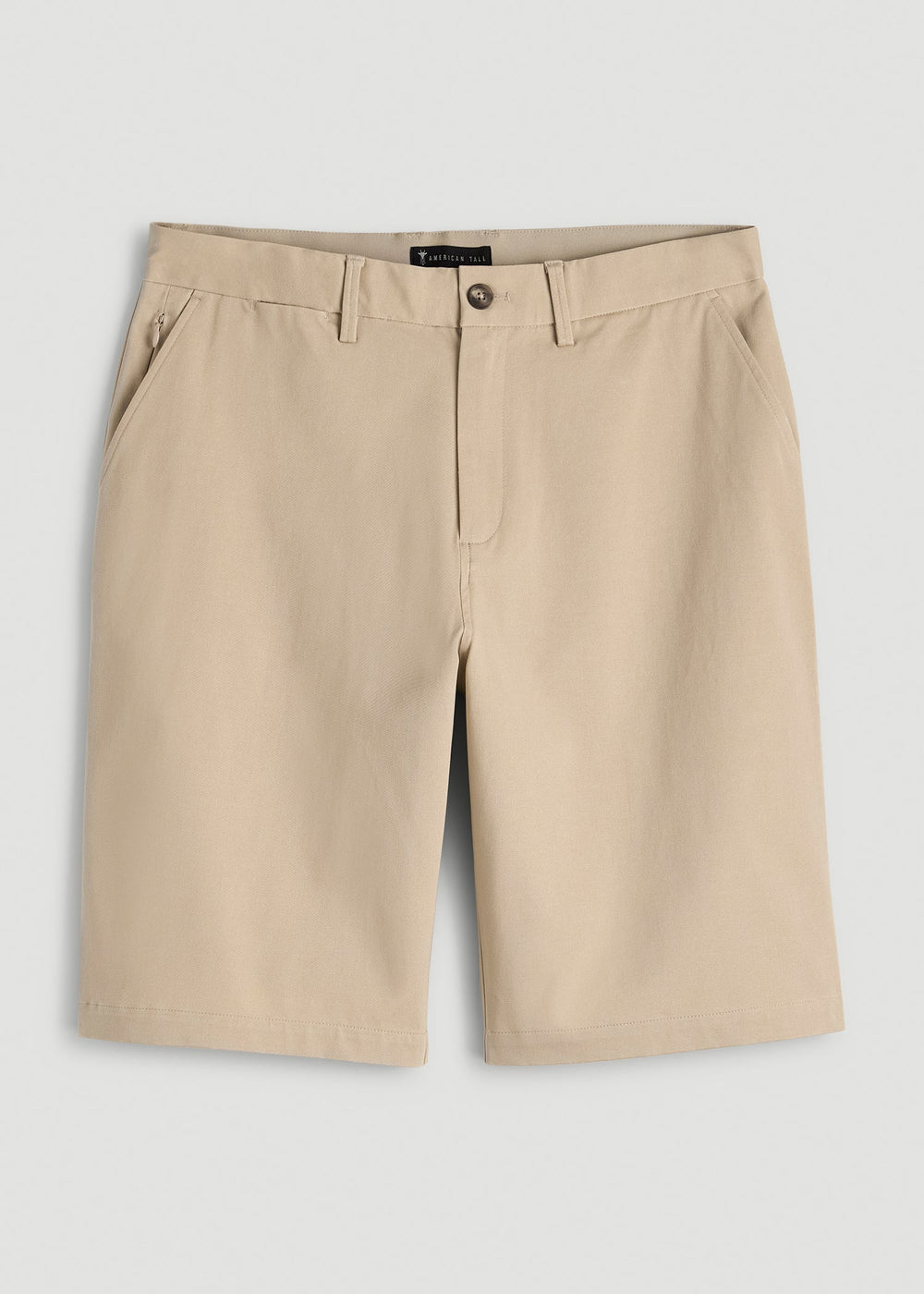 American Tall Discount | Stretch Commuter Chino Short for Tall Men in Warm Taupe