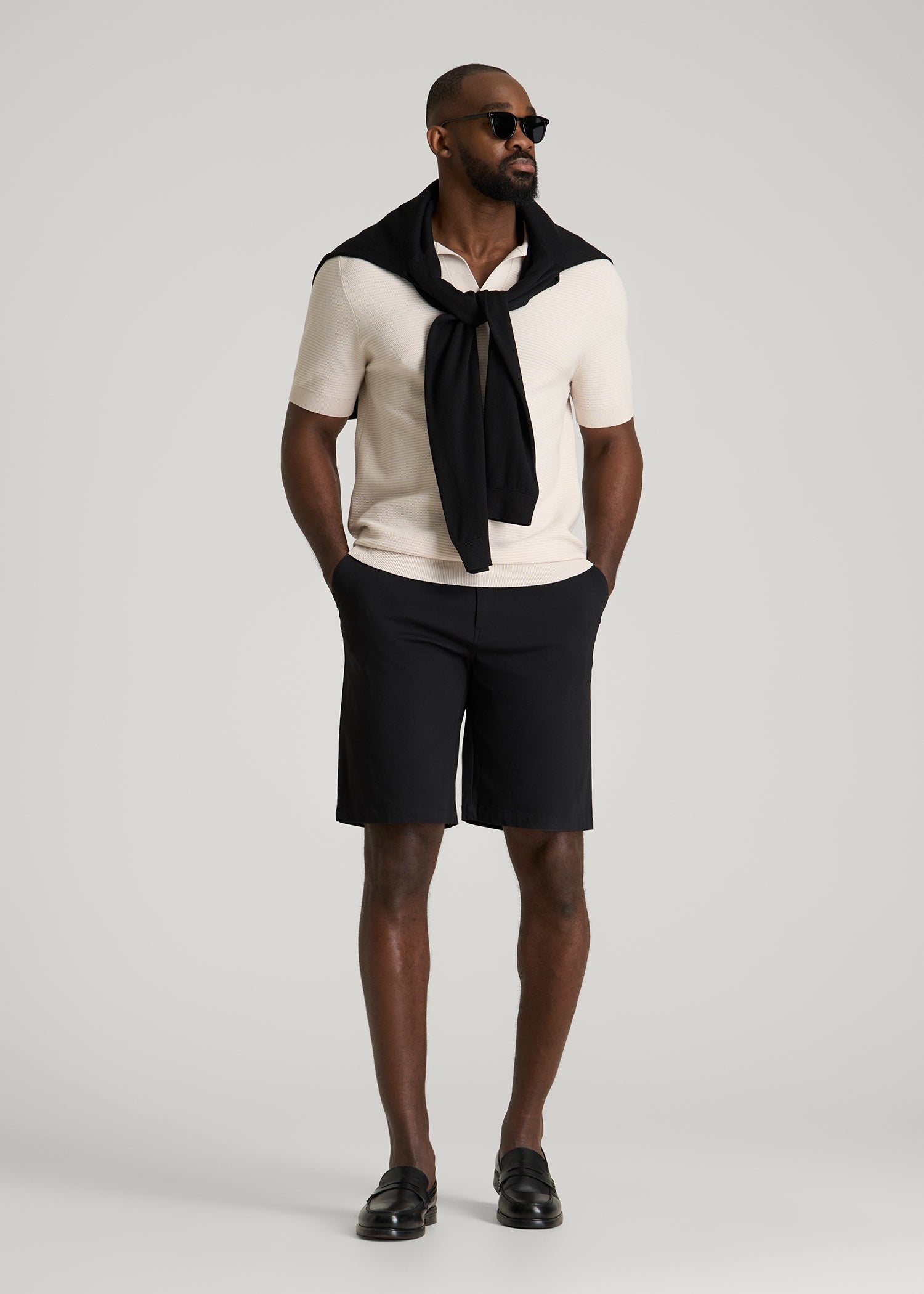 American Tall Online | Stretch Commuter Chino Short for Tall Men in Black