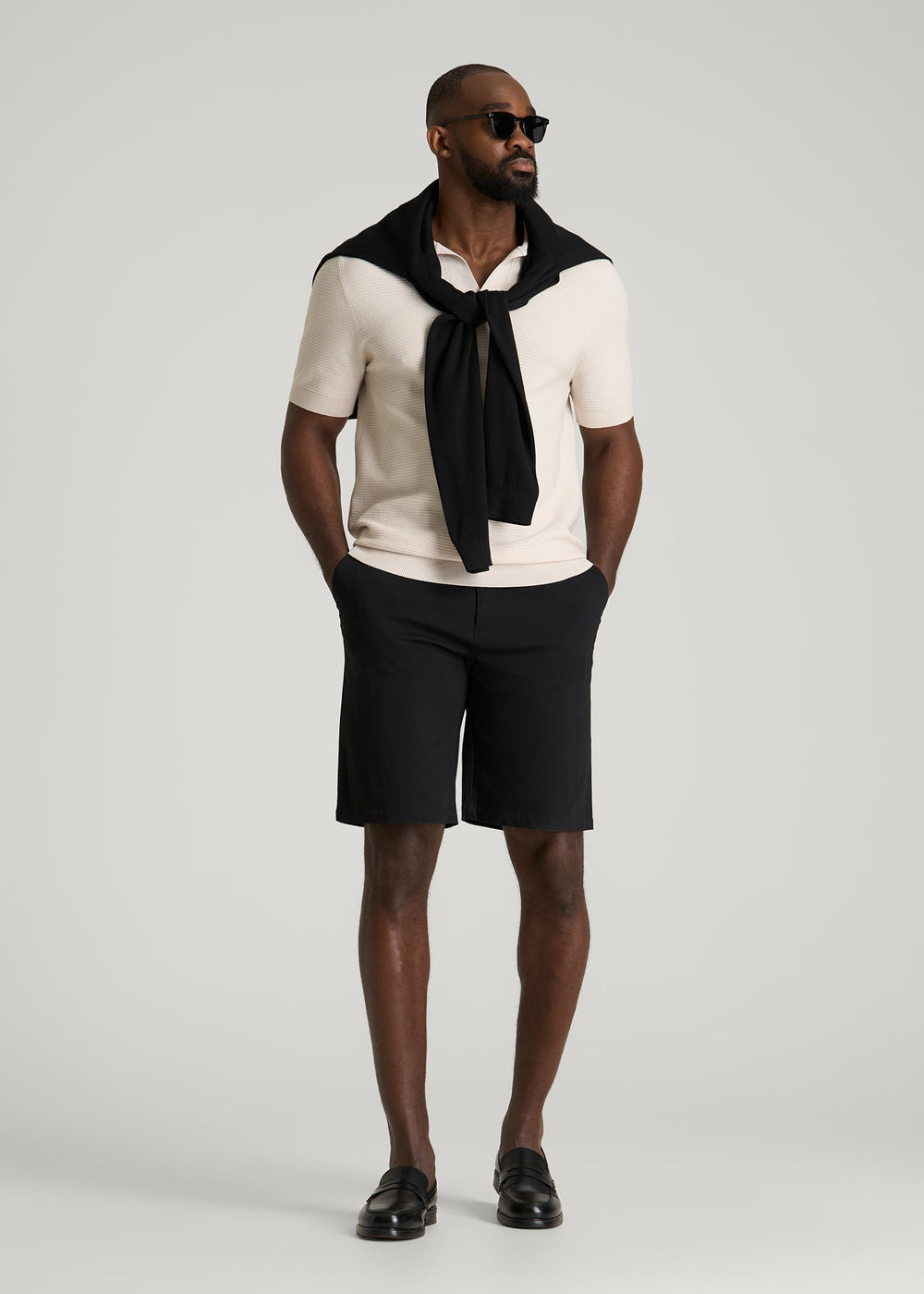 American Tall Online | Stretch Commuter Chino Short for Tall Men in Black
