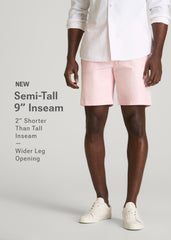 American Tall Sale | Stretch Commuter Chino Short for Tall Men in Barely Pink