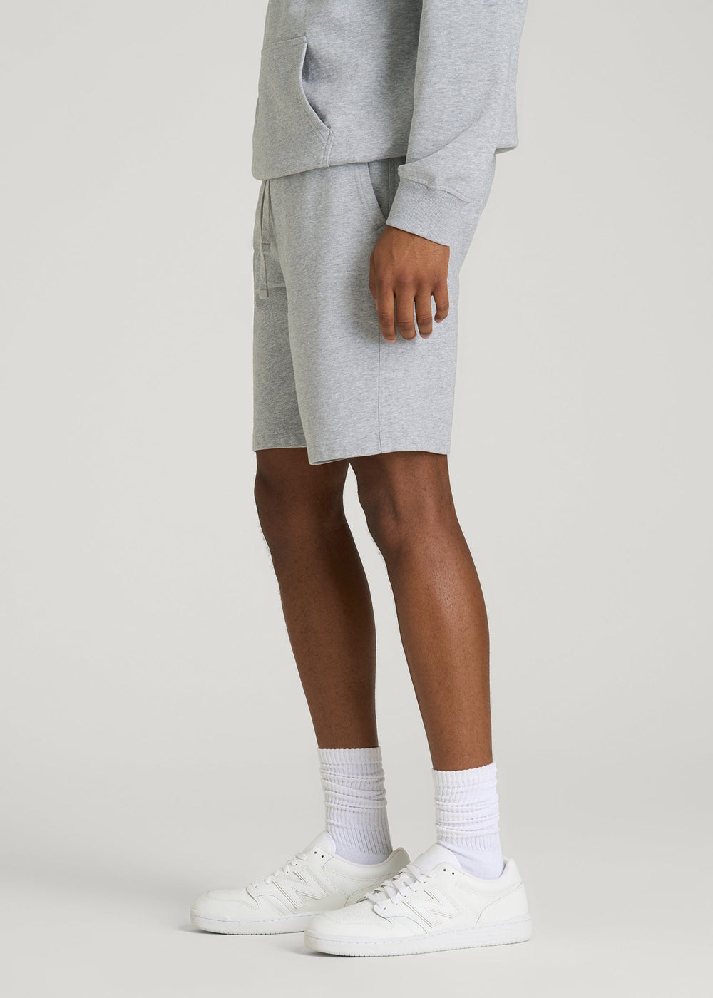 American Tall Online Shop | Everyday French Terry Shorts for Tall Men in Grey Mix