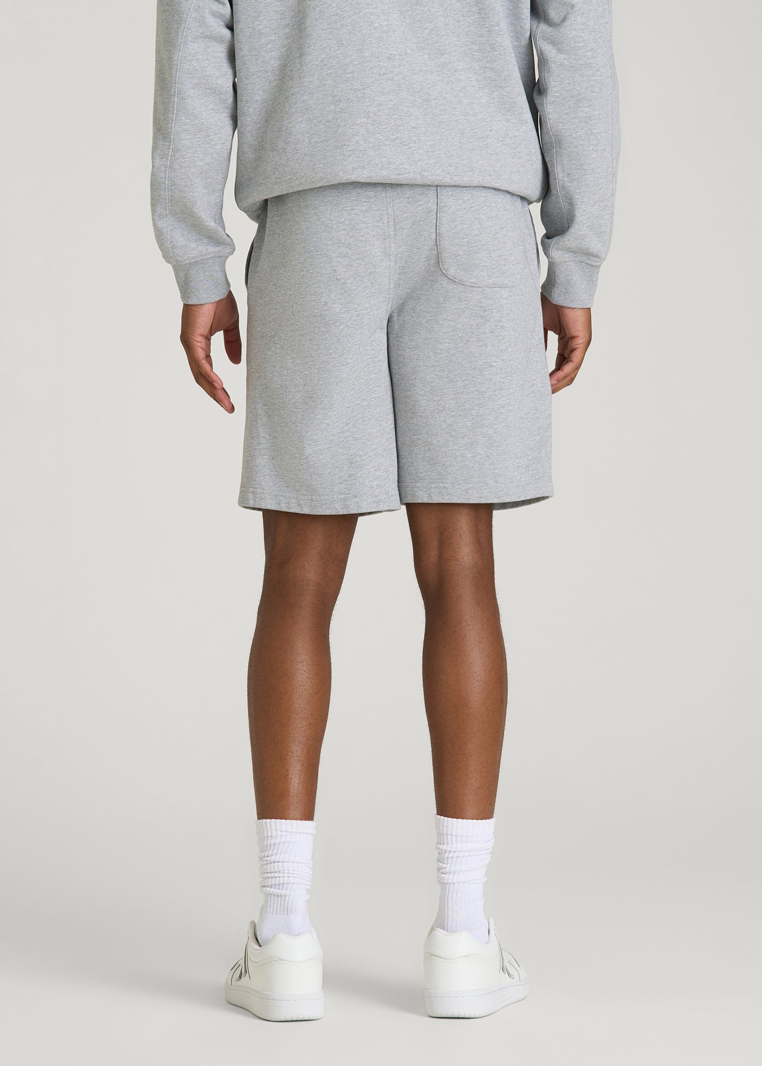 American Tall Online Shop | Everyday French Terry Shorts for Tall Men in Grey Mix