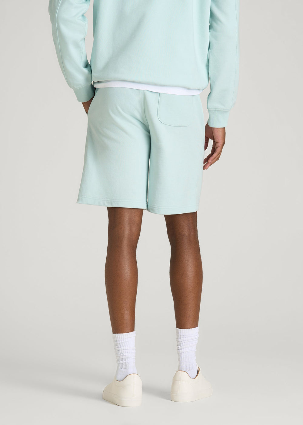 American Tall Discount | Everyday French Terry Shorts for Tall Men in Opal Blue