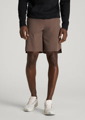 American Tall Online | 2-in-1 Featherweight Running Short for Tall Men in Coffee Quartz