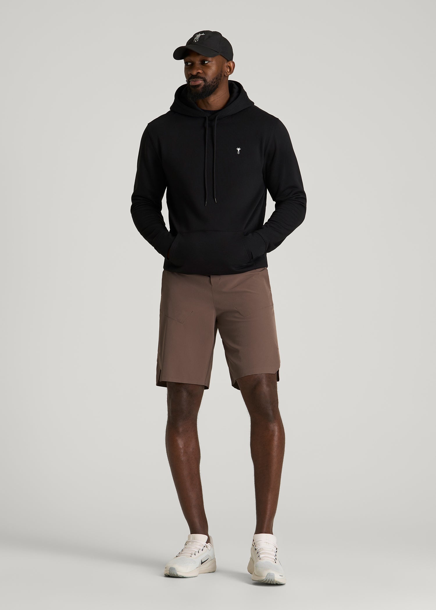 American Tall Online | 2-in-1 Featherweight Running Short for Tall Men in Coffee Quartz