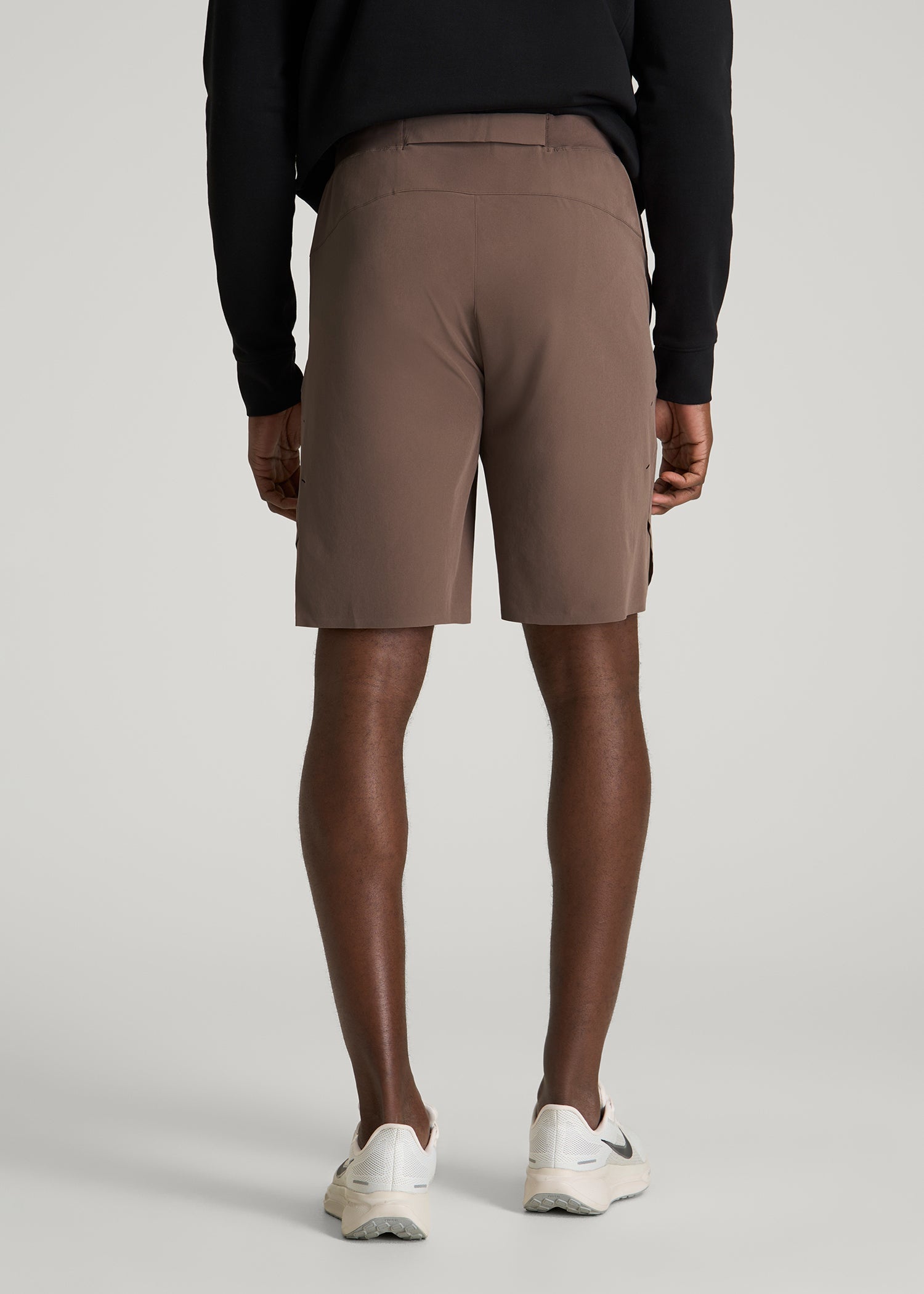 American Tall Online | 2-in-1 Featherweight Running Short for Tall Men in Coffee Quartz