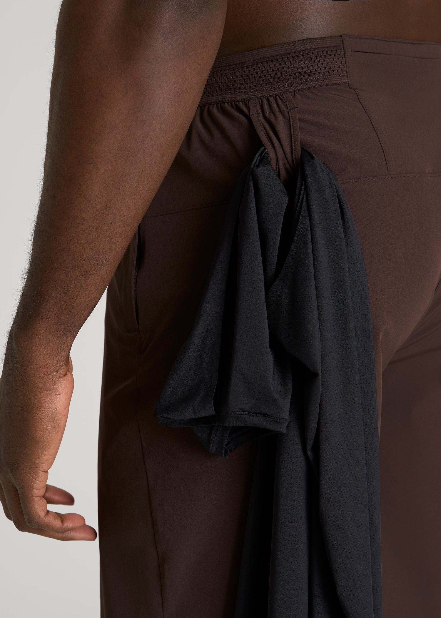 American Tall Sale | Featherweight Linerless Running Short for Tall Men in Espresso