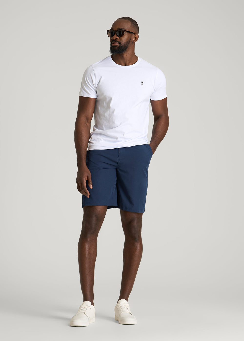 American Tall For Sale | Stretch Hybrid Shorts for Tall Men in Navy Blue