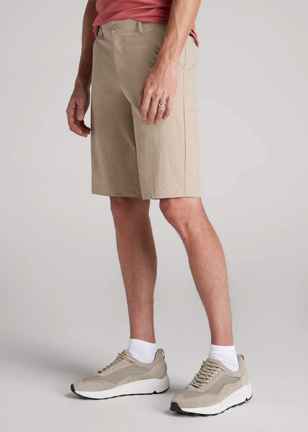 American Tall Discount | Premium Hybrid Shorts for Tall Men in Clay