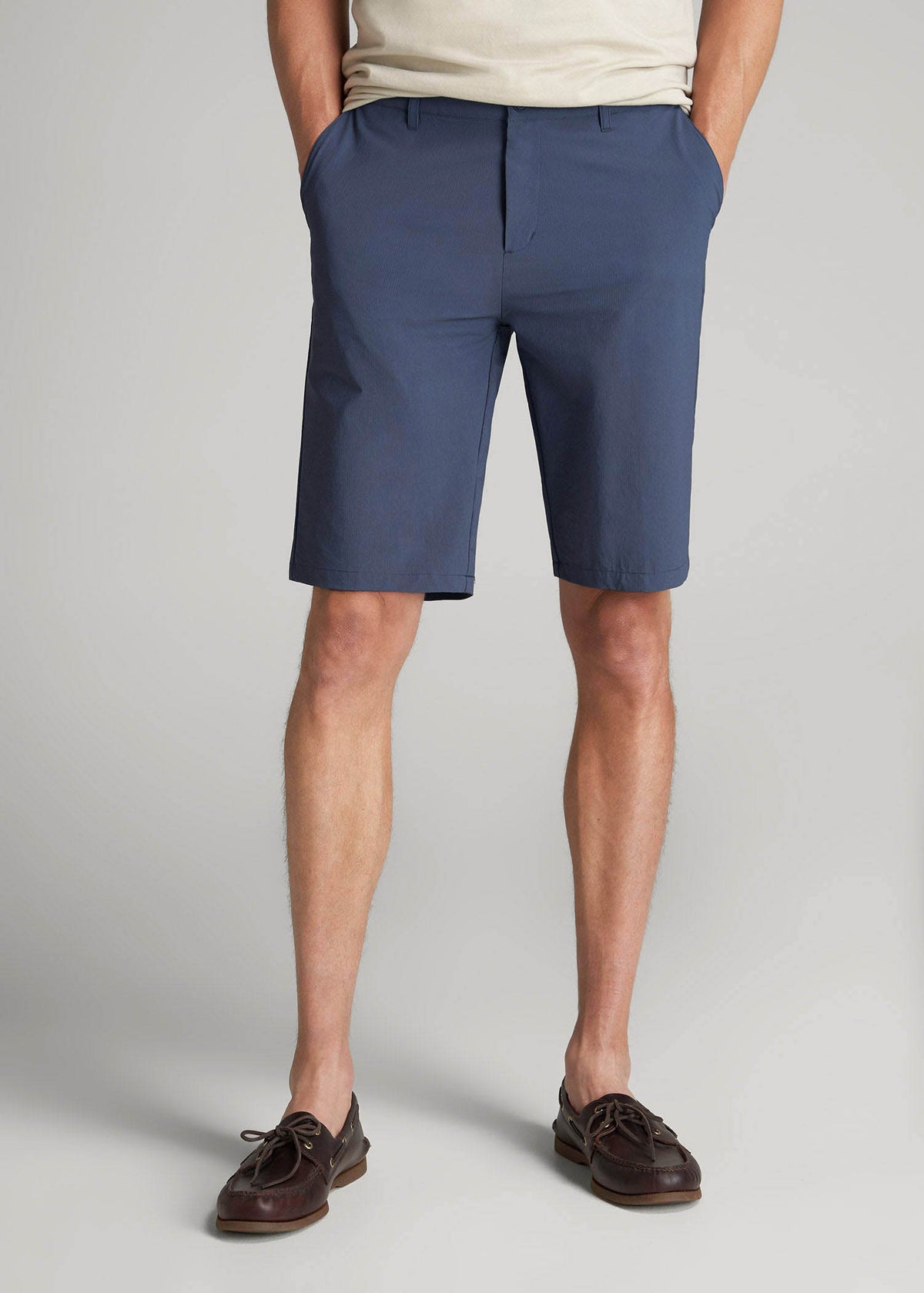 American Tall Online | Premium Hybrid Shorts for Tall Men in Smoky Blue
