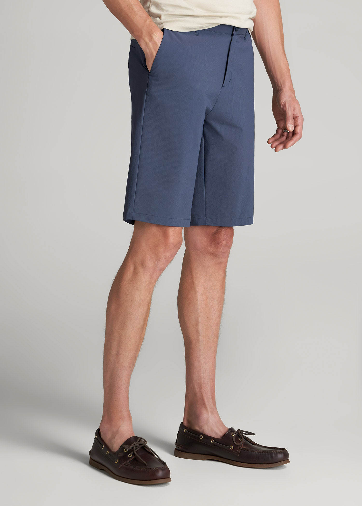 American Tall Online | Premium Hybrid Shorts for Tall Men in Smoky Blue