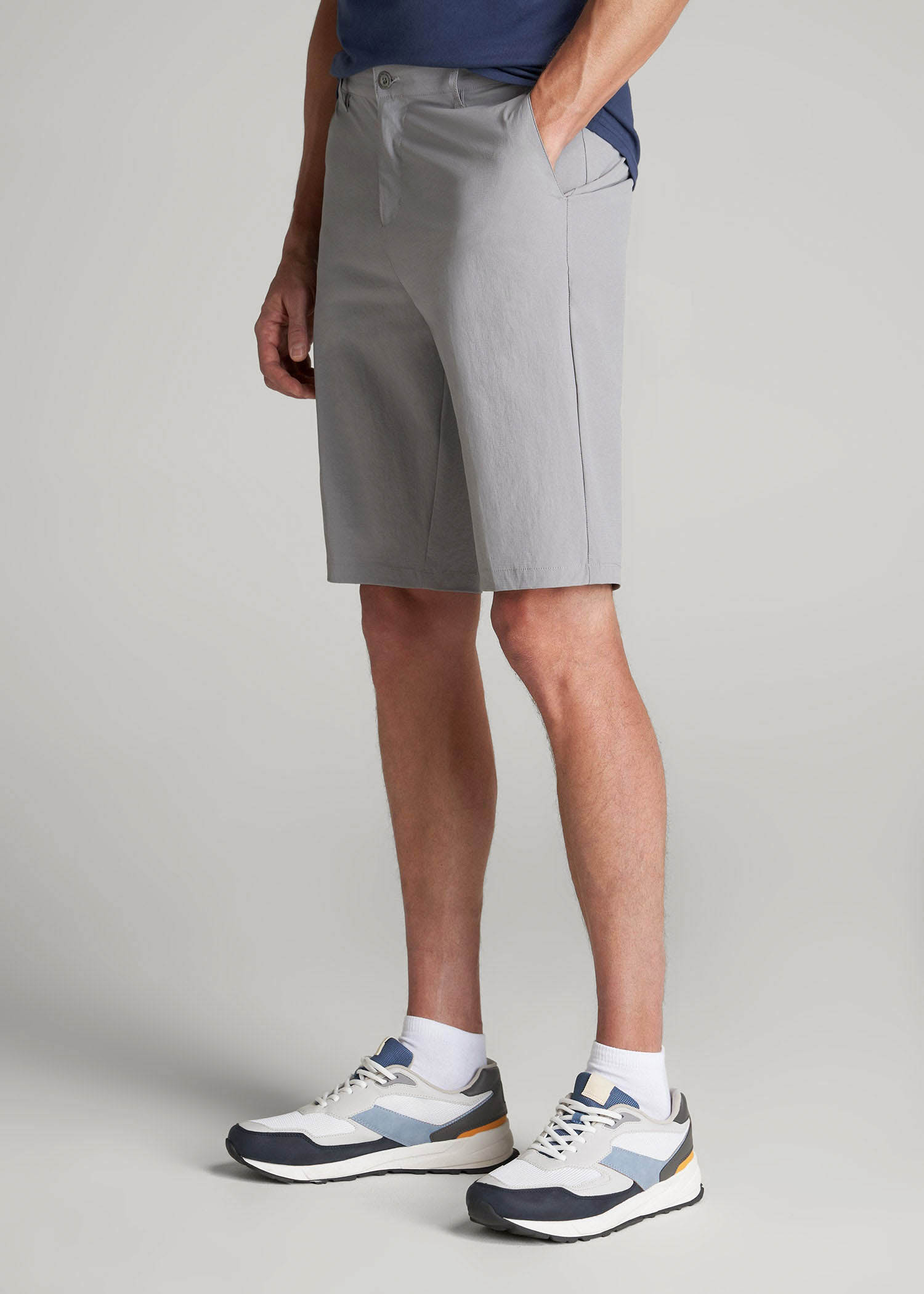 American Tall Sale | Premium Hybrid Shorts for Tall Men in Night Owl Grey