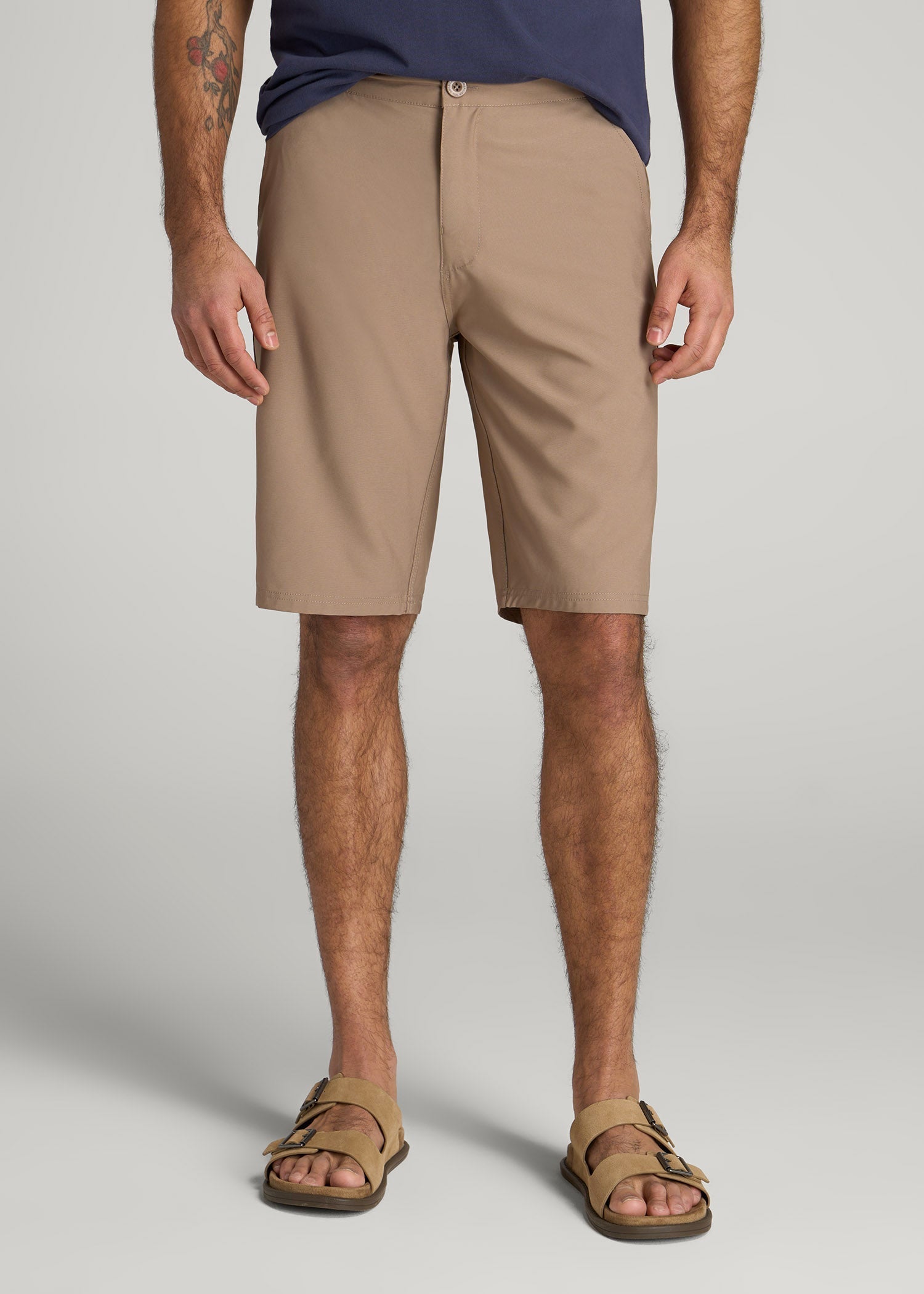 American Tall Outlet | Hybrid Shorts for Tall Men in Dark Sand