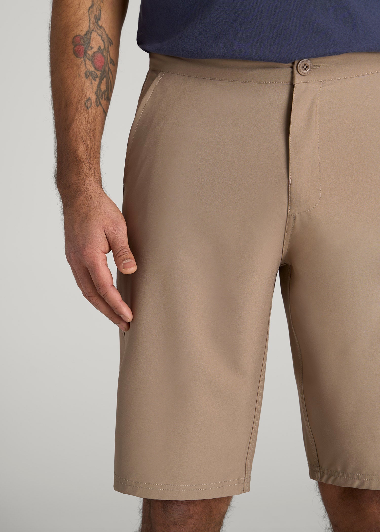 American Tall Outlet | Hybrid Shorts for Tall Men in Dark Sand