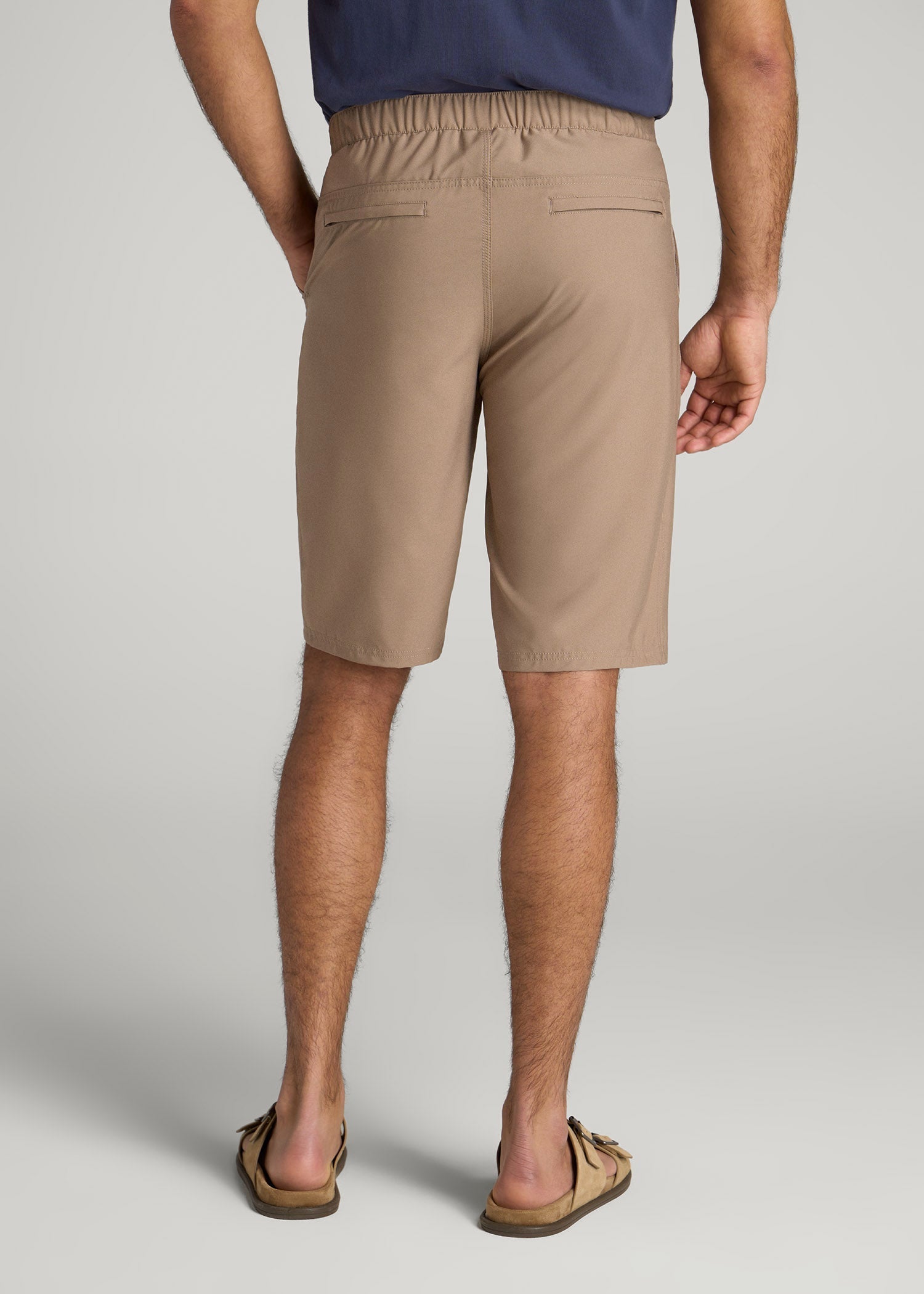 American Tall Outlet | Hybrid Shorts for Tall Men in Dark Sand