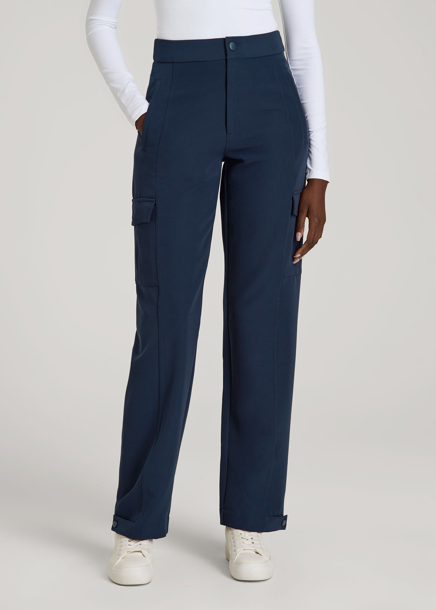 American Tall Online Shop | Traveler Cargo Pants for Tall Women in Navy