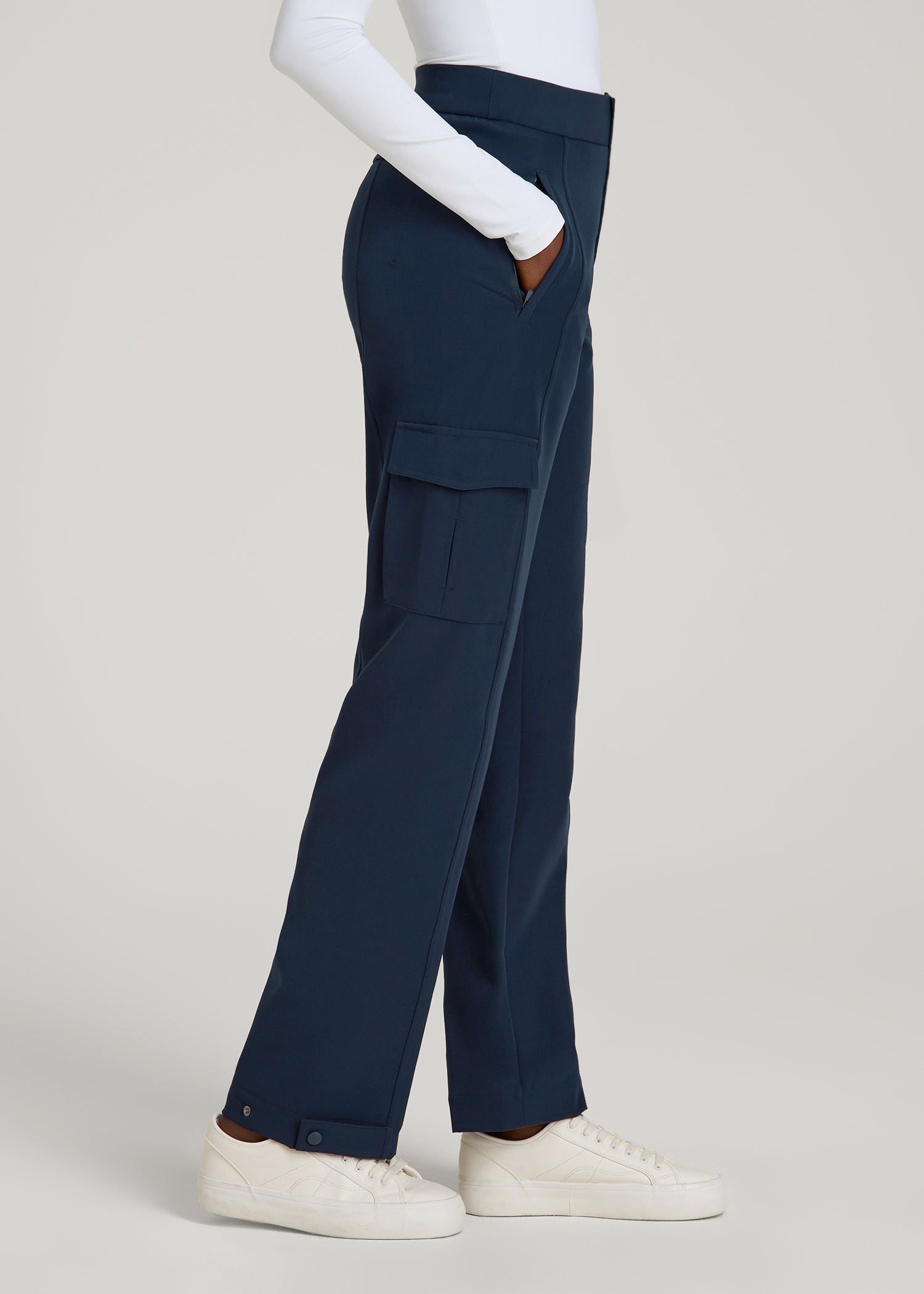 American Tall Online Shop | Traveler Cargo Pants for Tall Women in Navy