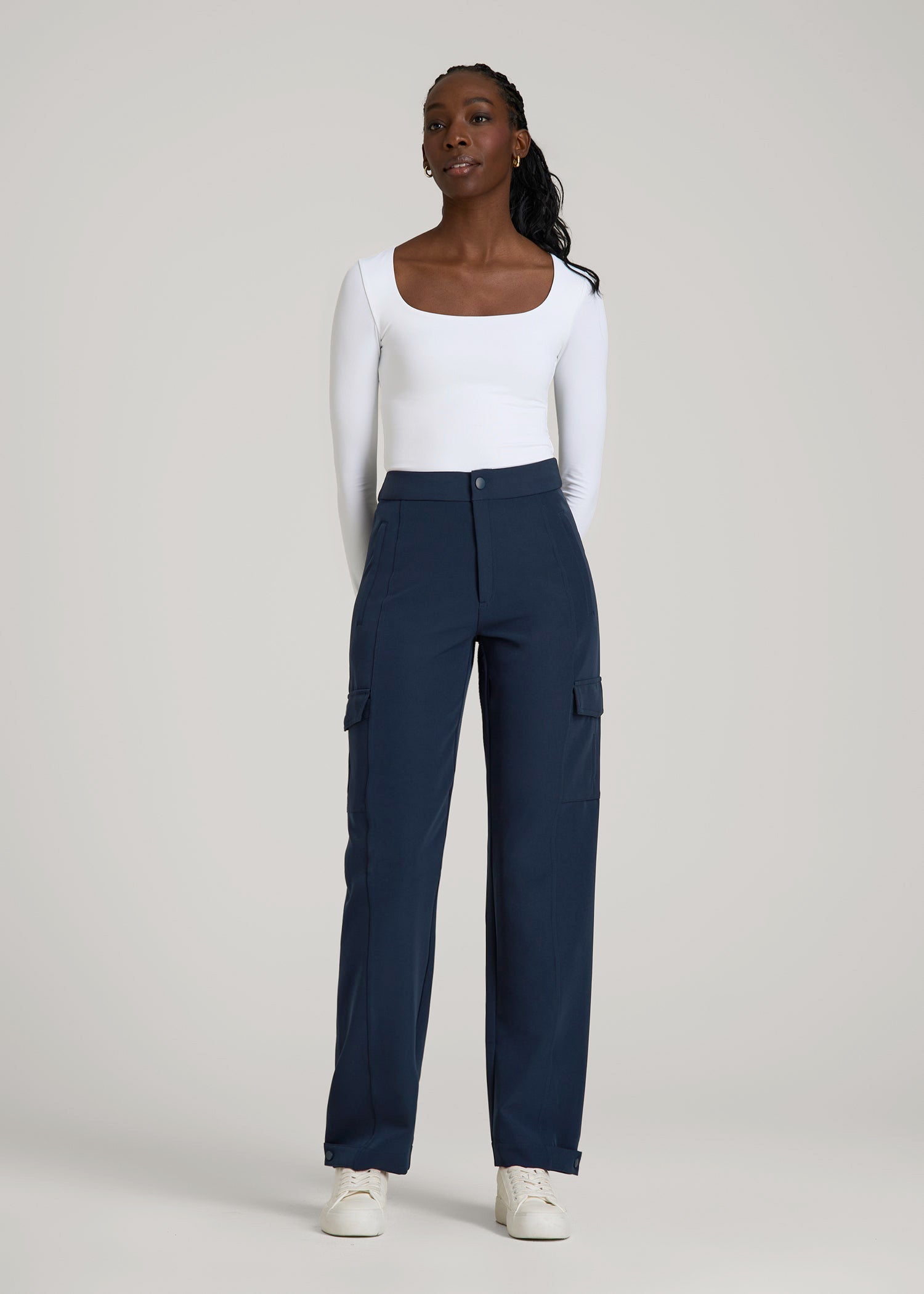 American Tall Online Shop | Traveler Cargo Pants for Tall Women in Navy
