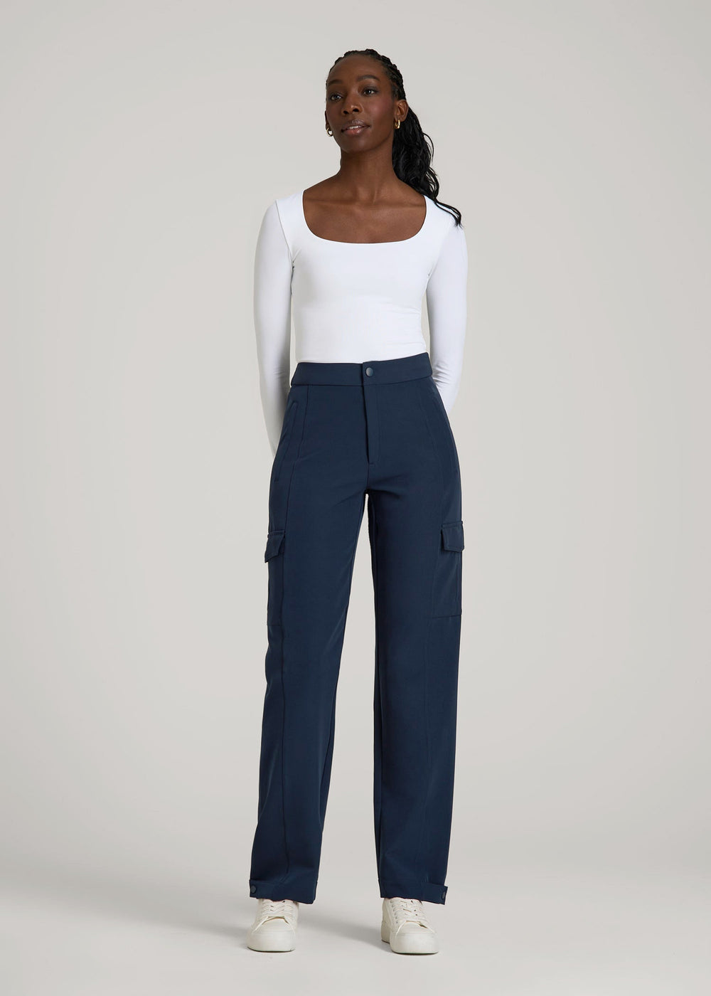 American Tall Online Shop | Traveler Cargo Pants for Tall Women in Navy