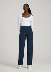 American Tall Online Shop | Traveler Cargo Pants for Tall Women in Navy