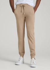 American Tall Outlet | Wearever 2.0 French Terry Joggers for Tall Men in Light Camel